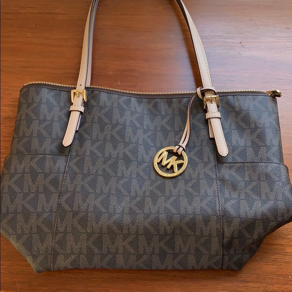 Micheal Kors Brown Monogram Tote